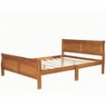 thumbnail image 4 of Queen Size wood platform bed frame with no box spring for master bedroom (oak color), 4 of 9