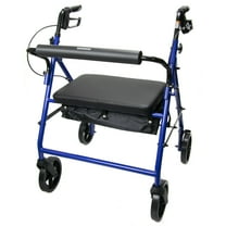 McKesson Bariatric Folding Rollator, Walking Aid for Seniors, 400 lbs Weight Capacity, 1 Ct