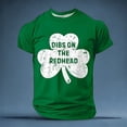thumbnail image 2 of IWRICH St. Patrick's Day Short Sleeve T Shirts for Men Slim Fit Clover Printed Tees Casual Holiday Shamrock Tops Green S, 2 of 3