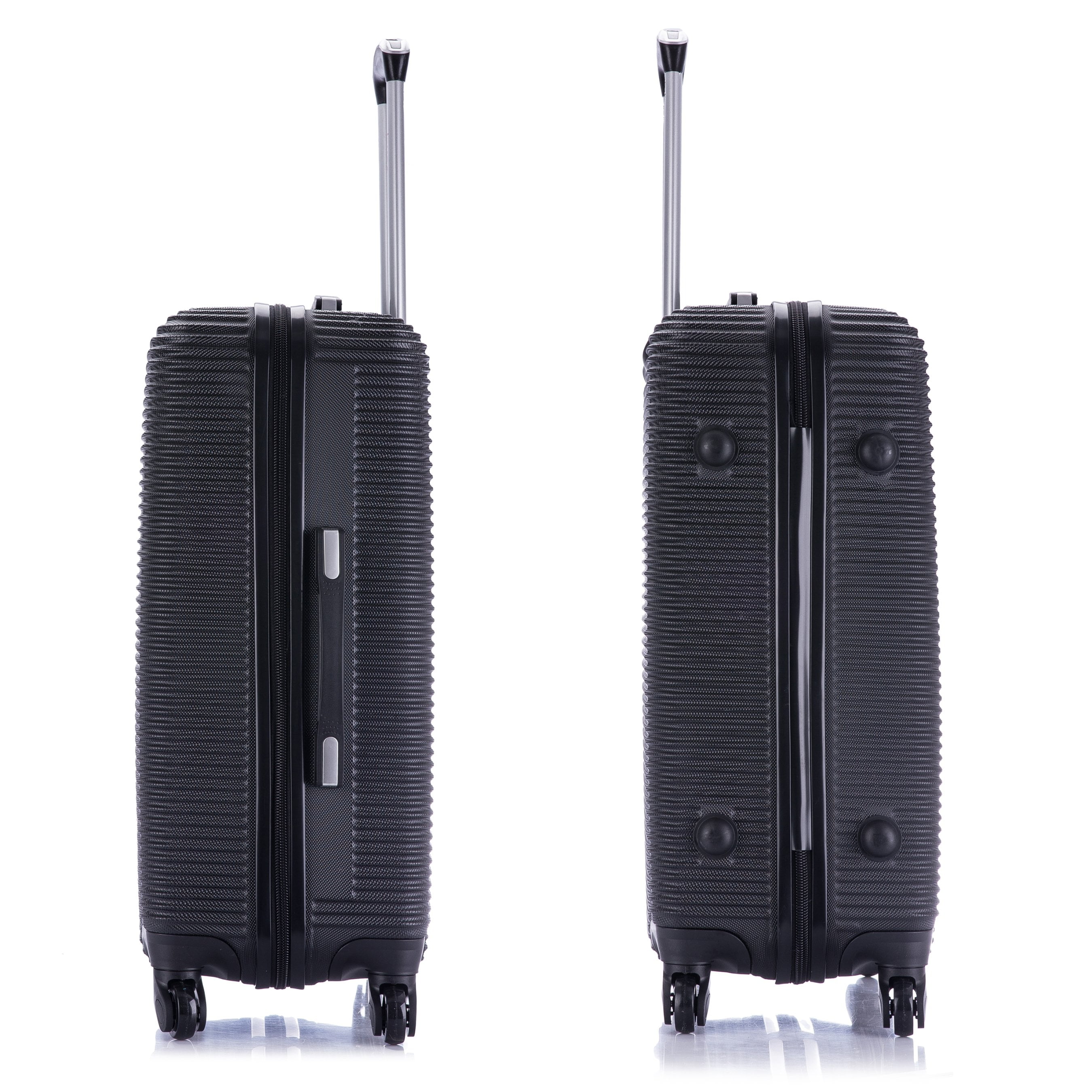 InUSA Royal 24" Hardside Lightweight Luggage with Spinner Wheels, Handle, and Trolley, Black