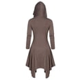 thumbnail image 4 of Womens Halloween Costumes 2024 Cosplay Gothic Dresses Women Costumes Hooded Vintage Pullover High Low Bandage Long Dress Cloak, 4 of 4