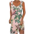 thumbnail image 2 of Puntoco Vestidos Mujer Fancy Women Impreso Elegante Estilo Casual Vestido con Cuello en V con Correa, 2 of 5