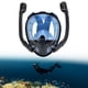 thumbnail image 2 of Máscara de natación, máscara de esnórquel, tubo de respiración doble de silicona, vista panorámica de 180 °, accesorios subacuáticos, máscara de buceo L XL Adulto Azul, 2 of 8