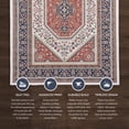 thumbnail image 6 of Linon Emerald Red and Navy 5' x 7' Area Rug, 6 of 9