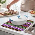 thumbnail image 2 of Halloween Striped Icons Pattern Dish Drying Mat for Kitchen 1 Pack, Ultra Absorbent Microfiber Dishes Drainer Mats,16x18in(41x46cm), 2 of 6