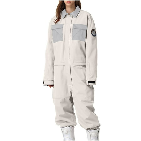 Haivin Women s One-Piece Ski Suit Windproof and Waterproof Thermal Insulated for Snowboarding and Skiing Fashionable Outdoor Winter Sports