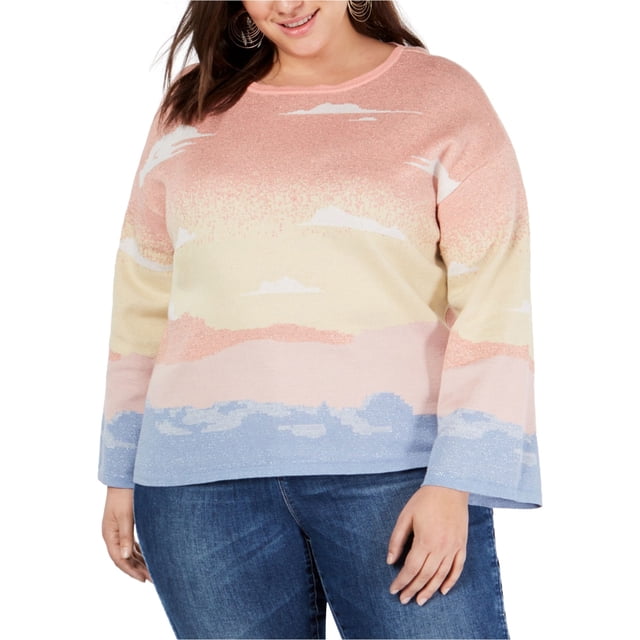 I.N.C Chandail-Over pour Femmes INTARISIA, Multicolore, Grande Taille, 3X