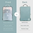 thumbnail image 4 of Large Packing Cube Set with See Through Mesh- Compression Packing Cubes Travel Organizers (Dusty Teal), 4 of 7