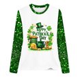 thumbnail image 4 of YWDJ Green Womens Tops Plus Size Long Sleeve St Patricks Day Plus Size Round Neck Polyester Casual St. Patricks Day Blouse Tops for Irish Themed Gifts XL, 4 of 4