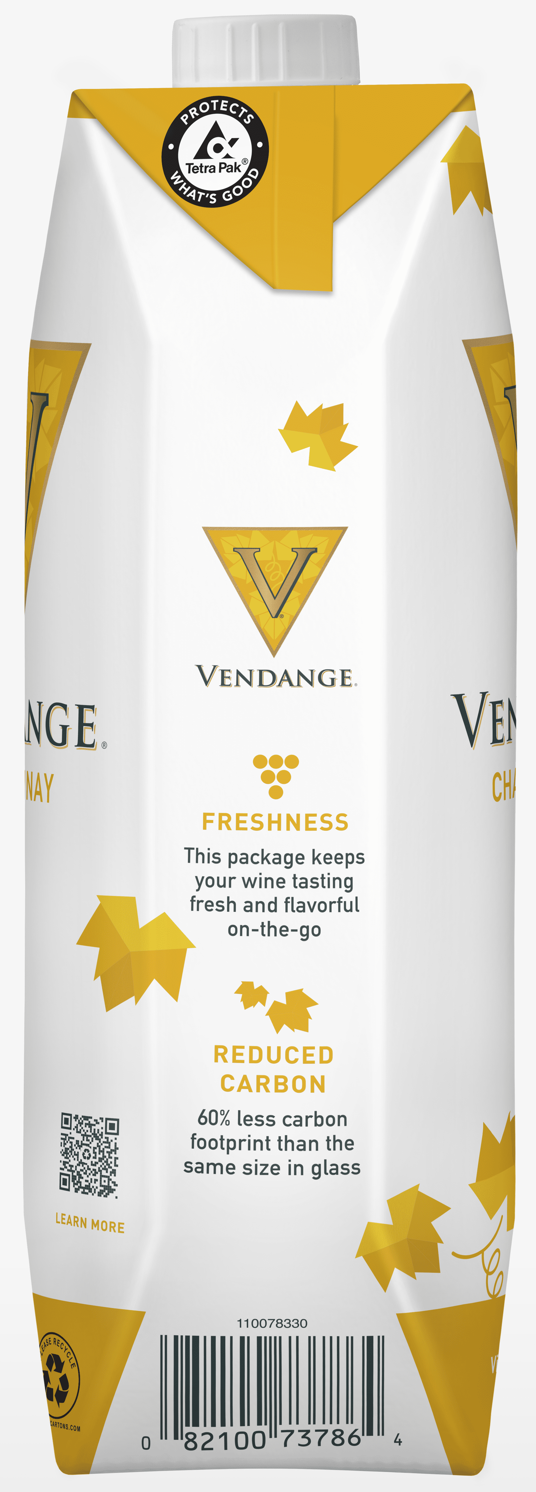 Vendange Chardonnay White Wine, California, 1L Go Pack