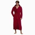 thumbnail image 2 of NOLDARES Robes for Men Big and Tall Short Mens Kimono Robe Super Absorbent Spa Bathrobe Calf Length With Pockets(Red,3XL), 2 of 5