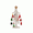White, variant on Tabletop Glass Christmas Tree Ornament Set, Mini Tree with Detachable Hanging Decorations for Office Desk Mantel Home Holiday Winter Decor