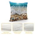 thumbnail image 4 of Pratyus Shells Wave Beach Style Modern Farmhouse Rustic Decorative Couch Pillow Cases with Zipper Home Decor Short Plush Summer Throw Pillow Cover 1PC 20x20in, 4 of 5