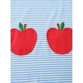 thumbnail image 6 of Bellafa Toddler Girl Long Sleeve Dress Stripe Flower Christmas Easter Cotton Casual Tunic Playwear Basic Shirt Party Dresses, 6 of 9