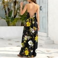 thumbnail image 7 of Women's Elegant Summer Maxi Dress Spaghetti Strap Sleeveless Geometric Triangle Print Loose Fit Flowy Long Dress Casual Beach Vacation Party Wedding Guest Apparel, 7 of 7