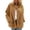 Coffee, variant on Women's Plaid Double-Sided Plush Patch Pocket Button Cardigan Casual Top Jacket for Fall and Winter, Warm and Soft, Winter Clothes for Women,Pink,L