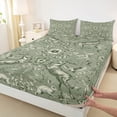 thumbnail image 3 of Homewish Animal Deer Rabbit Owl 3pcs Twin Sheet Sets for Teens Boys Girls,Chic Flower Twin Fitted Sheet,Exotic Style Breathable Flat Sheet,Ultra Soft Home Decor, 3 of 7