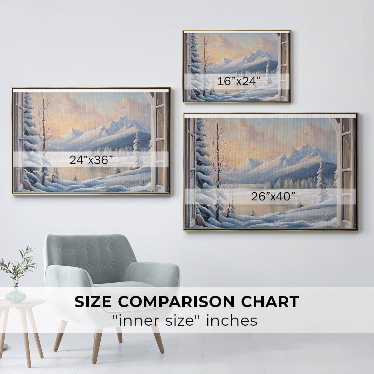 Vintage Landscape-CCXVI By Wexford Home Framed in Gold Wood Gallery Wrapped Canvas 27 in. x 41 in.