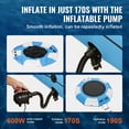 thumbnail image 4 of VEVOR Inflatable Water Bouncer, 10ft Recreational Water Trampoline, Portable Bounce Swim Platform with 3-Step Ladder & Electric Air Pump,, 4 of 9