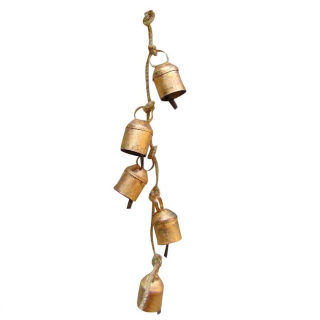 Cencerros vintage Countryside Harmony Campanas de vaca gigantes de bronce Manualidades Cencerros de vaca de metal Decoraciones navideñas colgantes