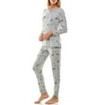 thumbnail image 3 of Jaclyn Women's Holiday Printed Henley and Legging Pajama Set, 3 of 3