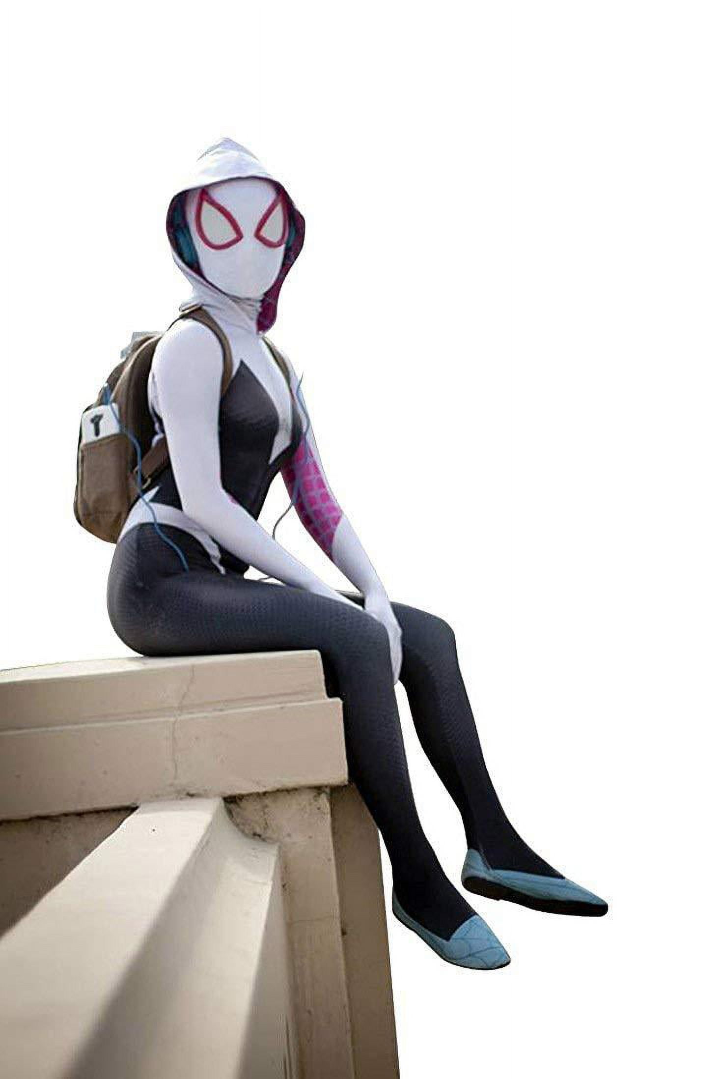 Cosplay Life Gwen Stacy Cosplay Costume Lycra Fabric Bodysuit Halloween  Spider-Man (L) 