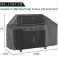 thumbnail image 2 of Grill Cover For New 2022 Weber Genesis 400 Series 4-burner Gas Grill Outdoor Waterproof, 7758 Fit For Genesis E-425s E-435 Epx-435 S-435 Spx-435 Sx-43, 2 of 4