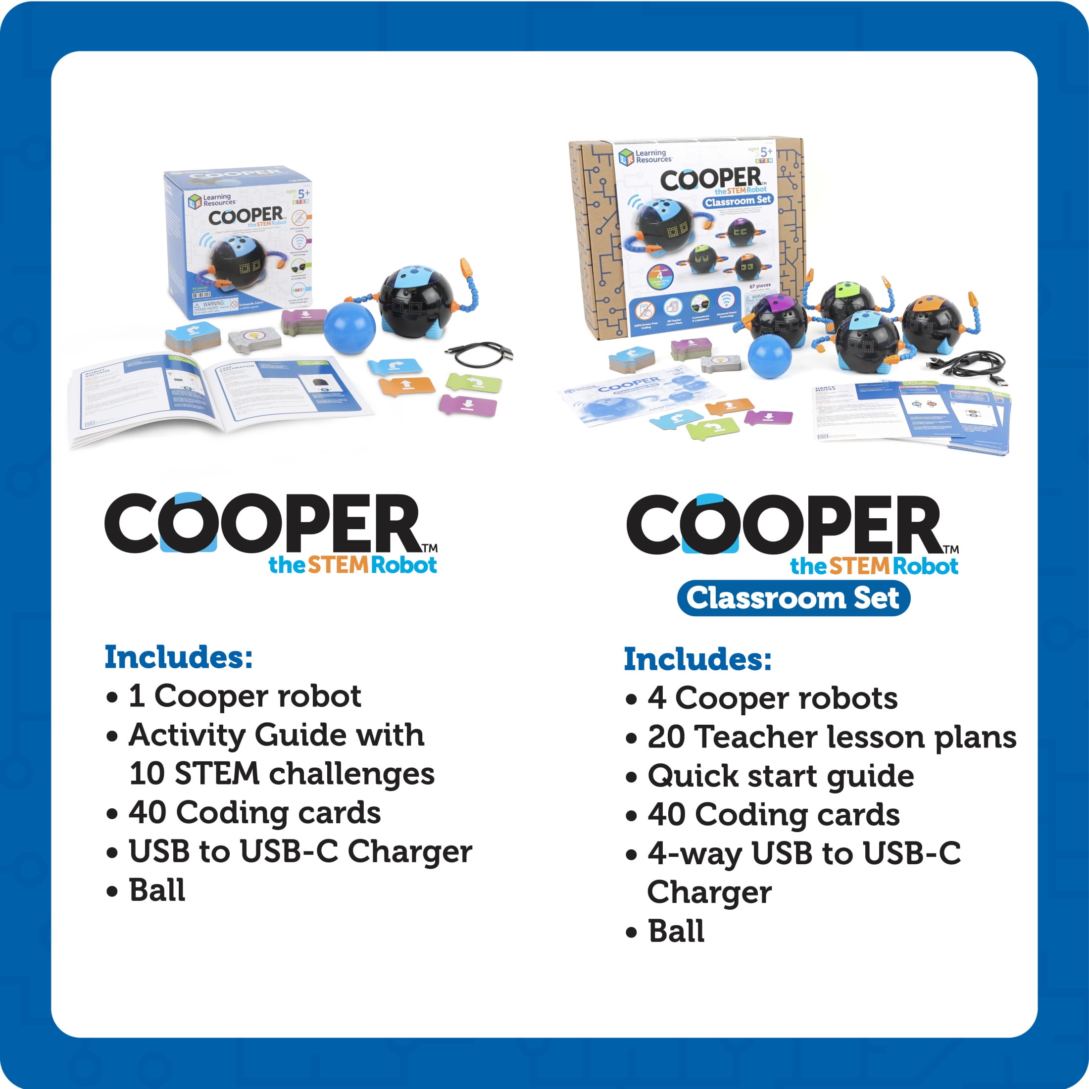 Learning Resources Cooper the STEM Robot, Coding Toy for Kids, Ages 5+