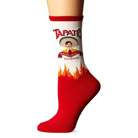 Socksmith Tapatio Hot Sauce Womens size 9-11 Cress Socks Novelty Ladies Designer Fashion Apparel