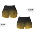 thumbnail image 5 of Xecao Gold Glitter Gradient Print Workout Shorts for Women Soft Smooth Gym Yoga Scrunch Active Tennis Workout Running Shorts, 5 of 9