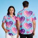 thumbnail image 1 of Ceisia Fashion Unisex Men Women Casual Short Sleeve Gift Printed Turndown Collar Button Shirt, 1 of 7