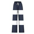 thumbnail image 5 of Cavosen Wide Leg Scrub Pants for Women Baggy Trousers Stripe Palazzo Elastic Waist Sweatpants Drawstring Fall Pants, 5 of 5