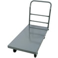 thumbnail image 3 of Platform Truck Industrial Flat Dolly Cart with Wheels - Heavy Duty 24 x 48 Cart - 2000lb Capacity Flatbed Hand TruckSteel Smooth Deck Platform Truck 24 In. x 48 In. 2000 Lb. Capacity, Dark Gray color, 3 of 5