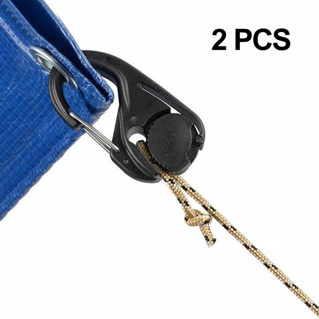2 uds. Tensor de cuerda, accesorio, tensor de cuerda, hebilla de cuerda, de duradero, mosquetón, Clip de sujeción, mosquetón, Largo Macarena Tensor de cable
