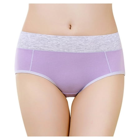 

Hinvhai Clearance Women Solid Color Patchwork Briefs Panties Underwear Knickers Bikini Underpants Purple XL(XL)