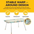 thumbnail image 4 of Beach Coastal Table Cloths for 8 Foot Rectangle Tables, Summer Coral Starfish Nautical Ocean Vintage Patio Waterproof Elastic Fitted Tablecloths, Washable Rectangular Table Cover for Camping, 4 of 8