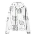 thumbnail image 5 of Usmixi 2023 Winter Womens Sweatshirt Coat Womens Hooded Coat Trendy Letter Print Open Zipper Drawstring Hoodie Jacket Fall Ladies Plus Size Lightweight Sweatshirt Outwear with Pocket Up to 65% off, 5 of 6