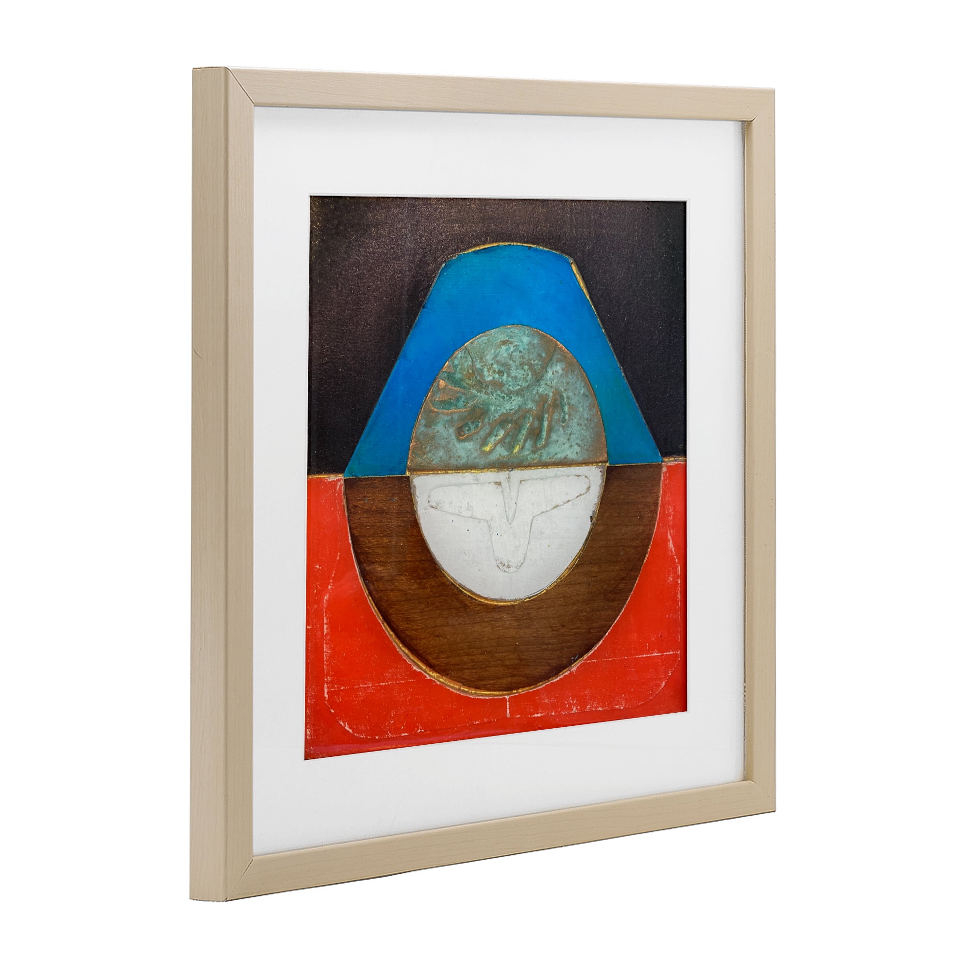 Stupell Industries Round Rustic Symmetry Birch Framed Print Under Glass, design by Matthew Finger