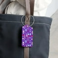 thumbnail image 6 of Square 2Pack PU Leather Nautical Purple Cruise Luggage Tag with Privacy Cover and Stainless Steel Ring - Suitable for Travel Handbags Backpacks Luggage Tags, 6 of 6