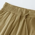 thumbnail image 3 of Men's Drawstring Elastic Loose Ice Silk Pants - Nylon Spandex, Jogging, Straight Leg, Casual, 3 of 8
