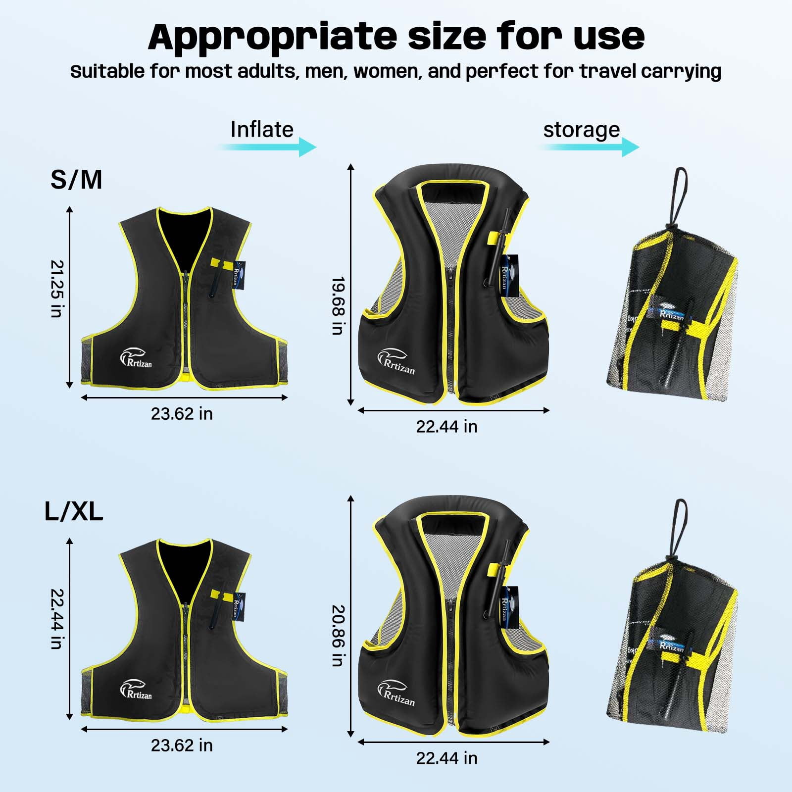Adult Buoyancy Vest Life Jacket , High Buoyancy, Adjustable Straps, Lightweight Comfortable Quick-Drying Unisex for Boating Fishing Kayaking Swimming Water Sports, Orange
