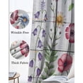 thumbnail image 3 of Spring Floral Kitchen Curtains Pink Blue Flowers Butterfly Wooden Cafe Short Curtains for Bathroom Blackout Window Curtain Grommet Small Window Treatment Tier Drapes for Bedroom Living Room 42"x45"x2, 3 of 9