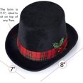 thumbnail image 5 of Gorro de muñeco de nieve para adorno de árbol de Navidad, gorro de muñeco de nieve para adorno de árbol de Navidad con cinta roja a cuadros y muérdago, acebo y bayas, 5 of 5