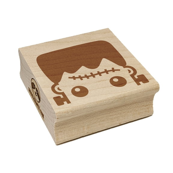 Peeking Frankenstein Halloween Square Rubber Stamp Stamping Scrapbooking Crafting - Medium 1.75in