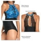 thumbnail image 5 of Traje de baño estampado NikouMX de una pieza para mujer con panel de malla, 5 of 7