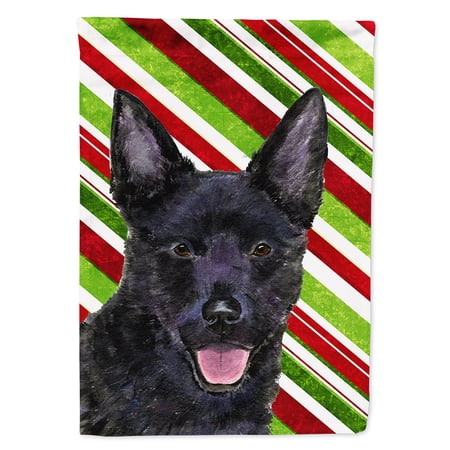 Australian Kelpie Candy Cane Holiday Christmas Flag Canvas House Size
