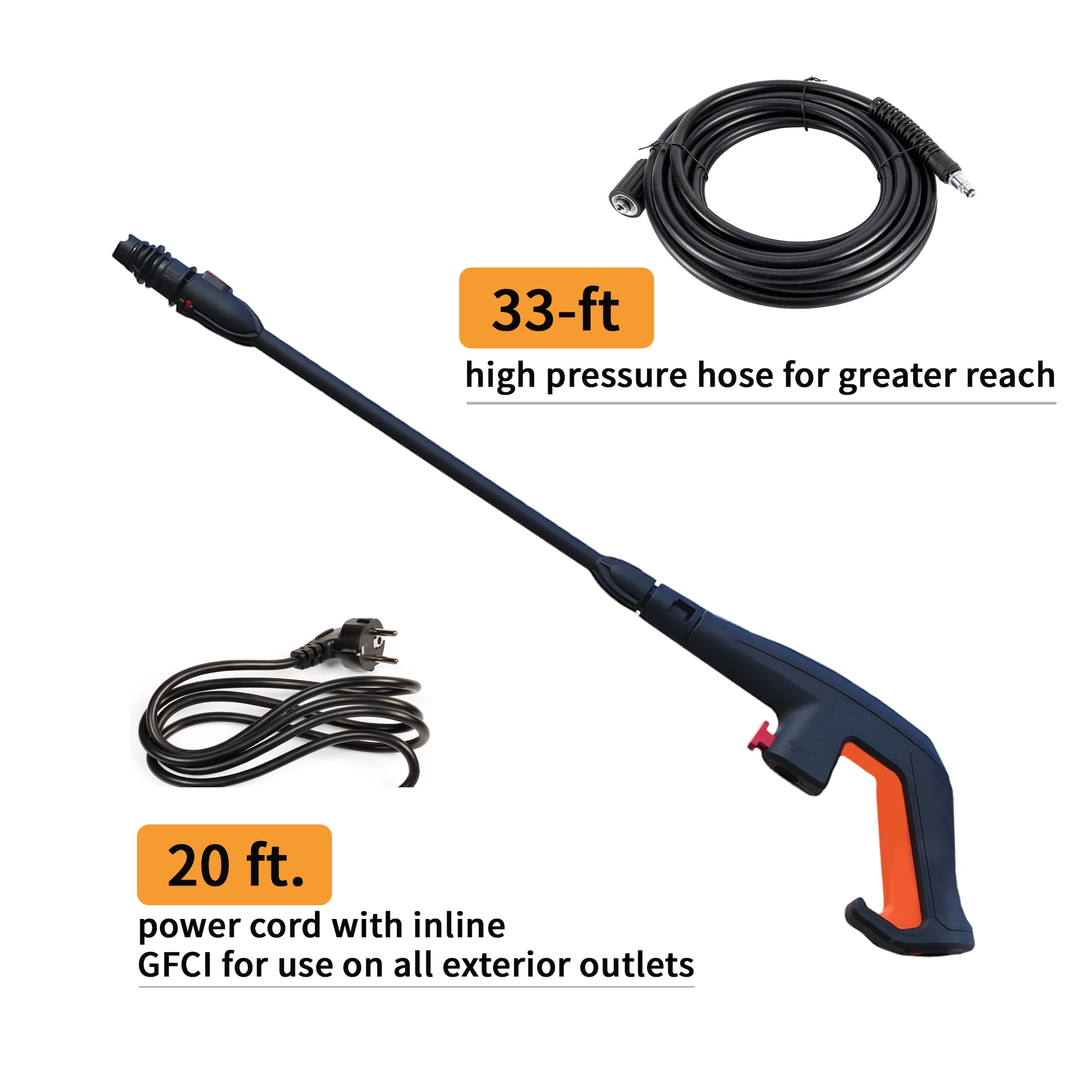ONAIL  Electric Pressure Washer,5000 PSI Extreme Cleaning Power & 2.8 GPM High Flow Rate,5 Quick Connect  Nozzles, for Cars, Patios, and Floor Cleaning
