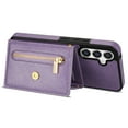 thumbnail image 3 of ELEHOLD Crossbody Leather Wallet Case for Samsung Galaxy S24 Credit Card Slots Zipper Pocket Kickstand Function Shockproof Purse Case with Adjustable Shoulder Strap for Samsung S24,Purple, 3 of 7