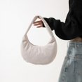 thumbnail image 4 of Bolso Hombro Diario para Mujer Bolso Masa Pana Color Sólido (blanco), 4 of 8