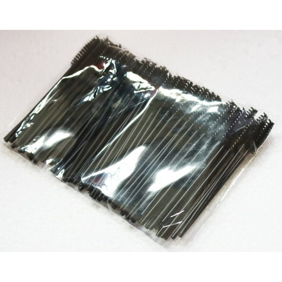 TECHTONGDA 100 pcs Disposable Black Mascara Eyelash Wands Applicator Brushes Makeup Extension